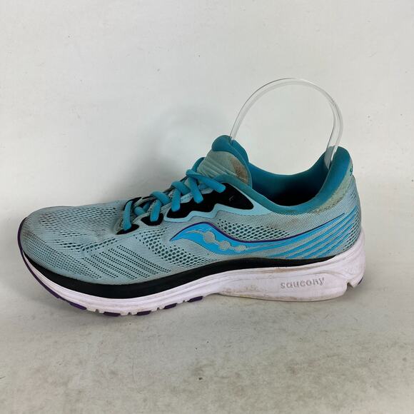 Saucony Ride 14 Sneakers Women's 10 Blue Mesh Lace Up Running Shoes S10650-20 - Picture 6 of 9